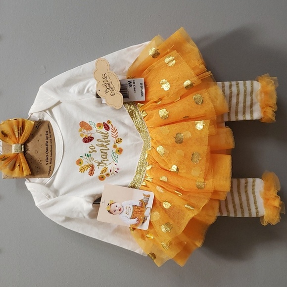 Baby Essentials 4-piece "so thankful" Dress Me Up Set - Picture 1 of 6